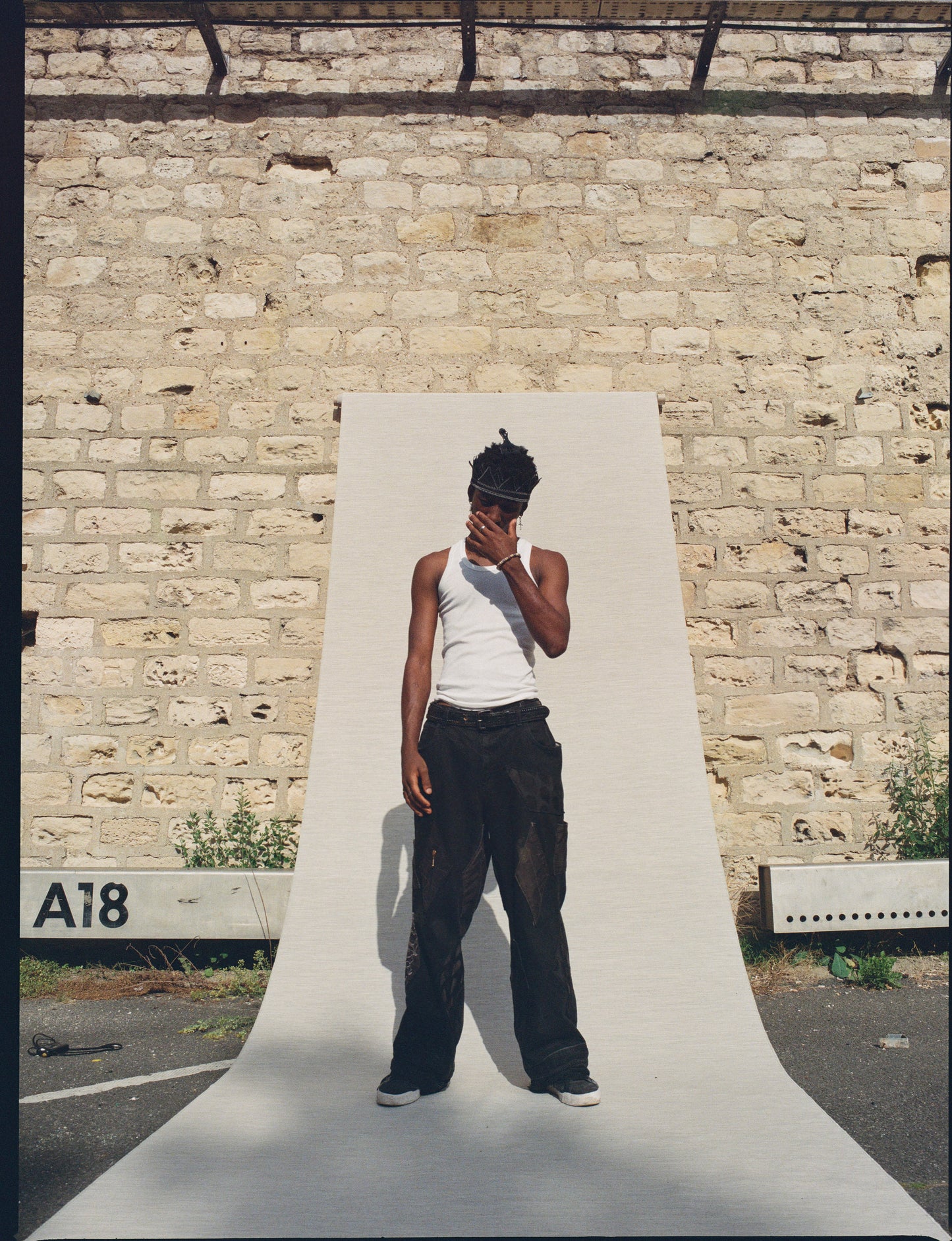 Pantalon losange , noir jean