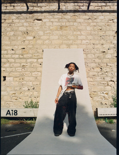 Pantalon Losange , rouge einbeinig