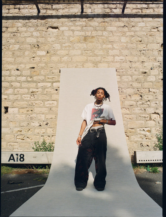 Pantalon Losange , rouge einbeinig