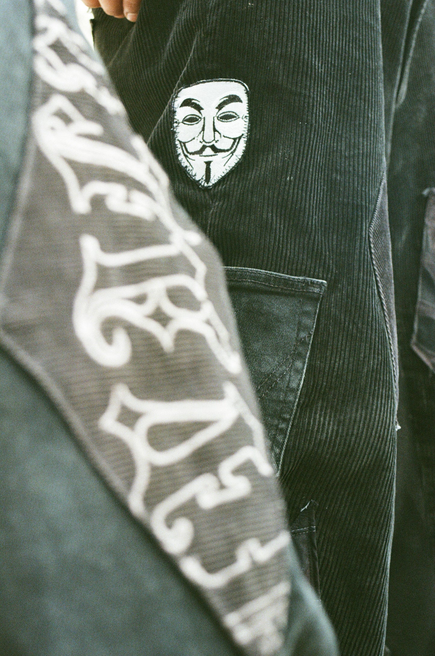 Pantalon losange , noir jean