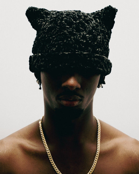 Crochet bonnet Chat Noir